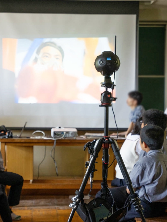 8K VR livestream camera for school education in Japan